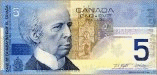 5 dollars canadien